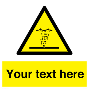 Custom warning geyser water jet